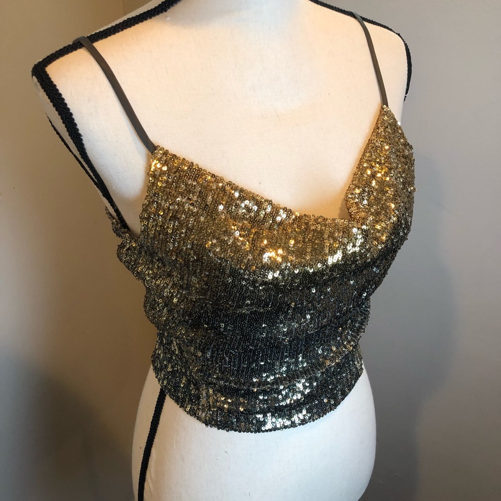 NWT | Intimately Free People | Sequin Cowl Neck Tank Top